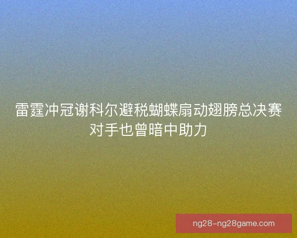 雷霆冲冠谢科尔避税蝴蝶扇动翅膀总决赛对手也曾暗中助力 雷霆冲冠谢科尔避税蝴蝶扇动翅膀总决赛对手也曾暗中助力